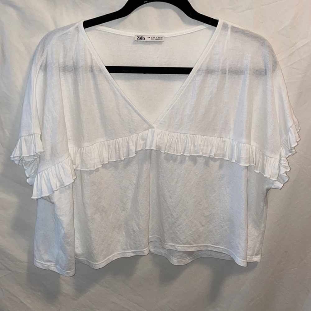 Ruffled Crop Top - Size S